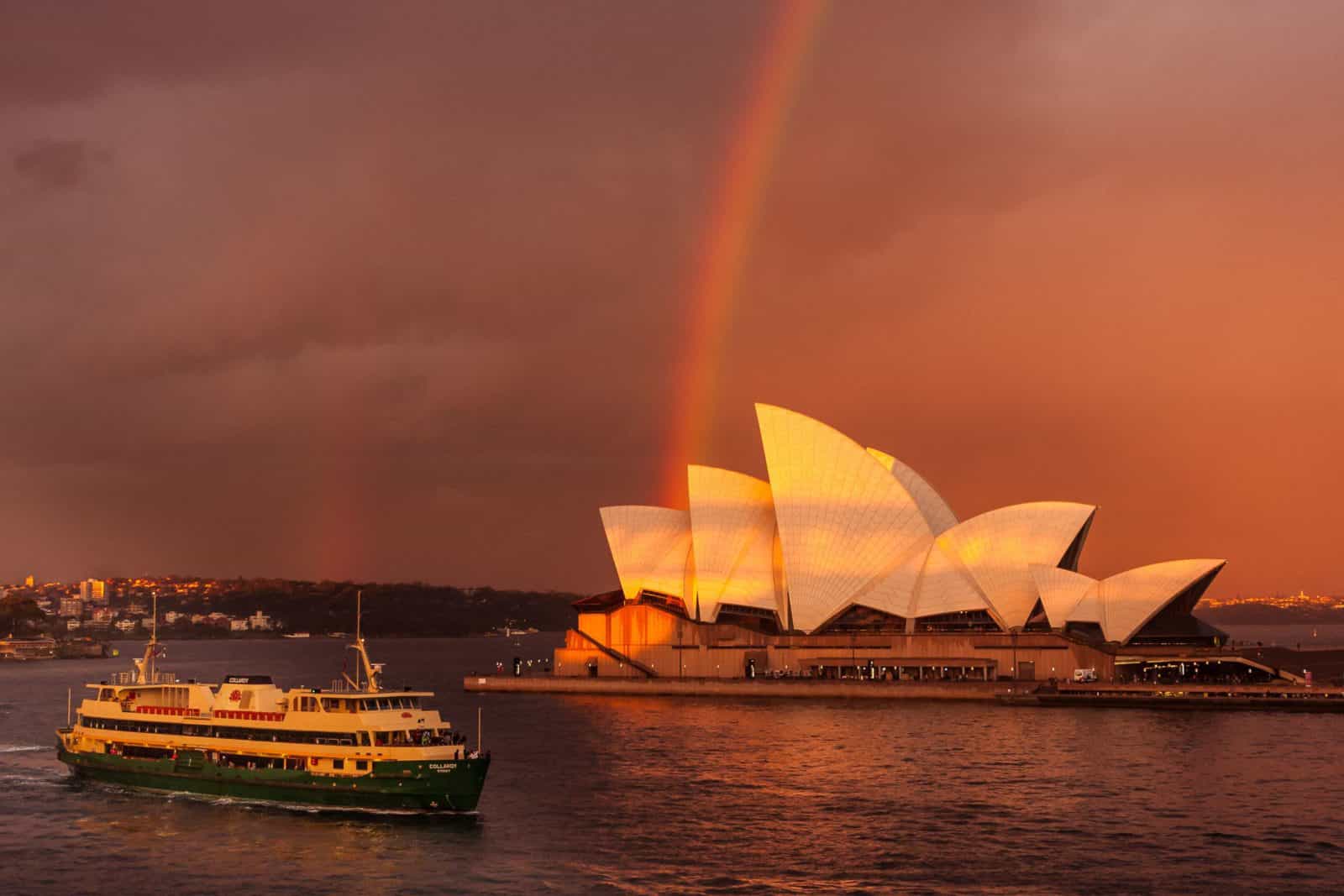 Rainbow over Sydney Opera House