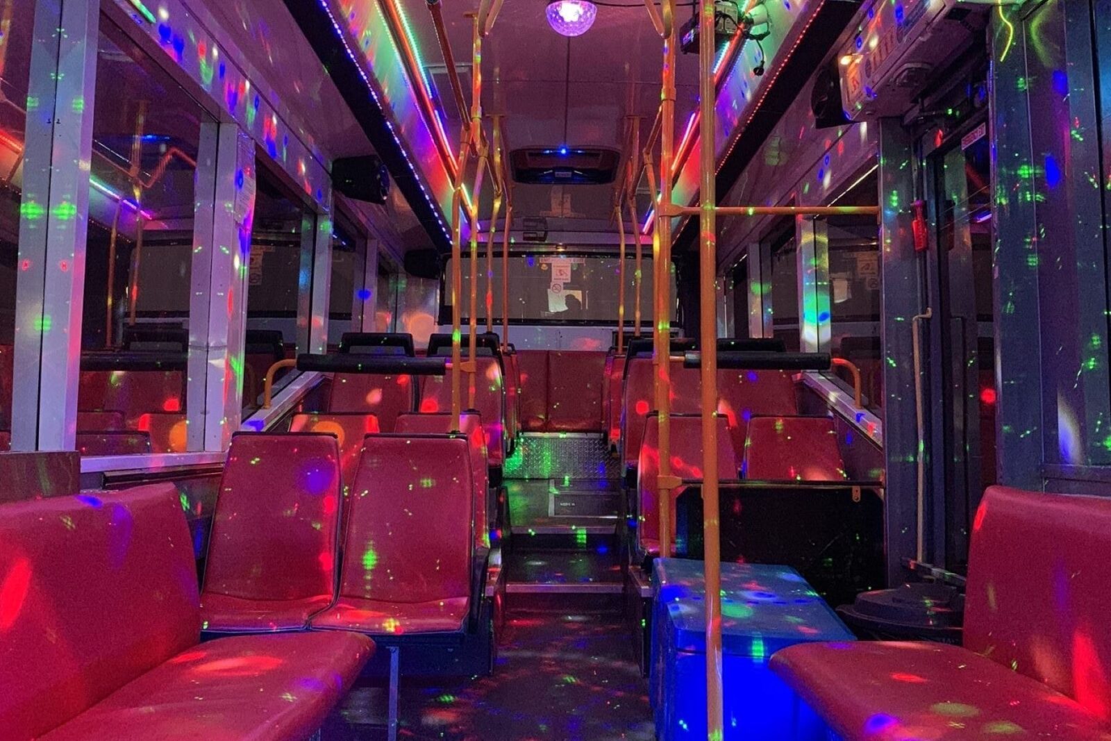 bus with lights