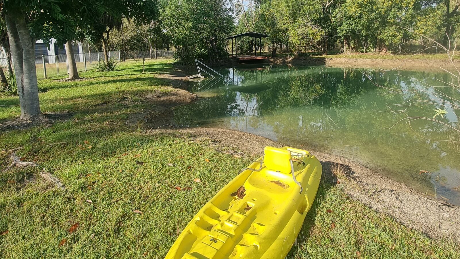 Kayak and zipline across the swimming hole