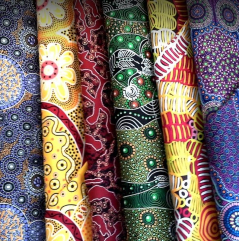 Aboriginal Fabrics, textiles, fabrics, Aboriginal Art, Alice Springs, Fabric Shop