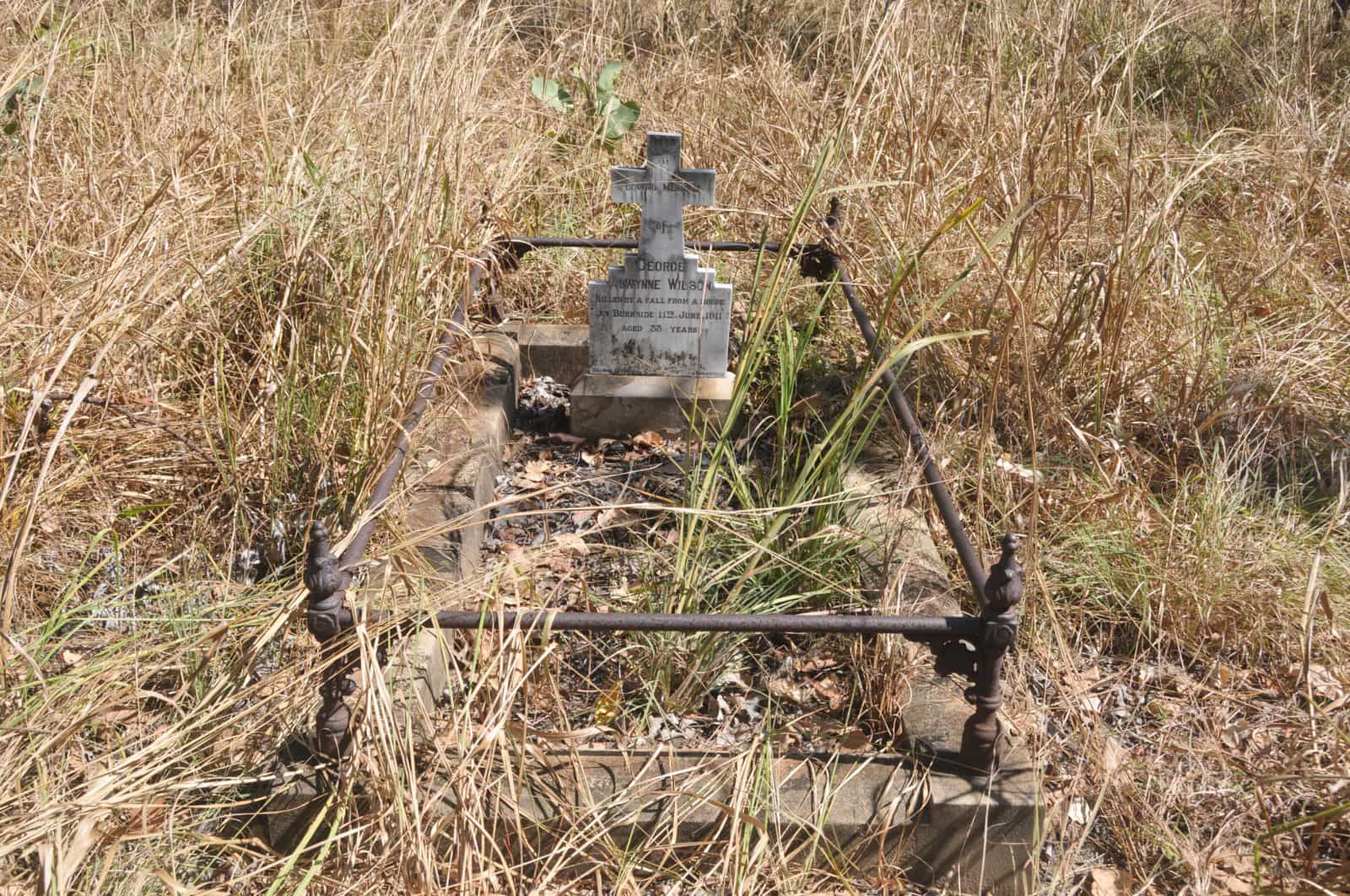Grave site of George Alwynne Wilson (Died 11 June 1911).
