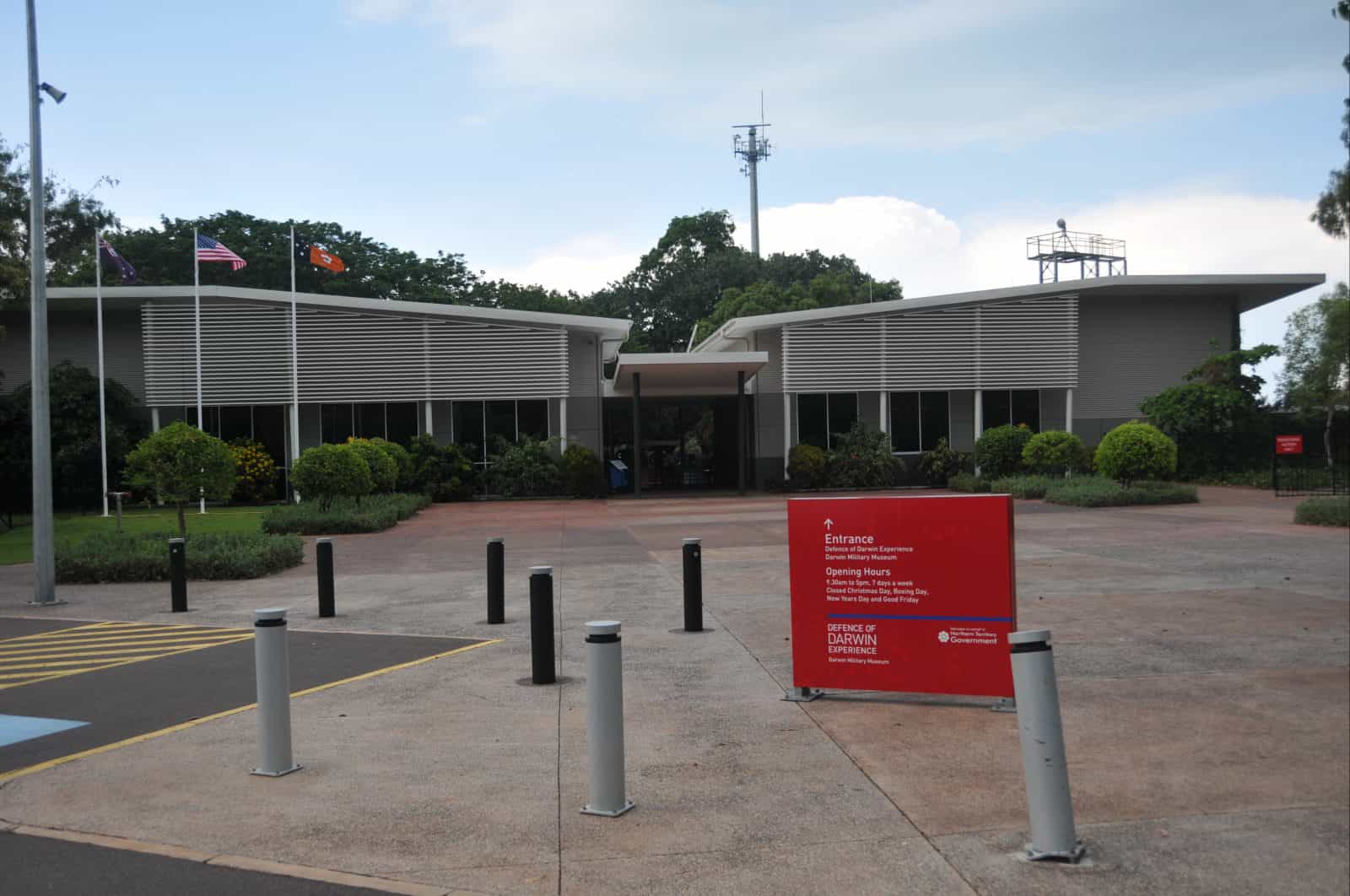 Entrance to the East Point Military Museum and the Defence of Darwin Experience at East Point. Both sites share a common entry and reception.