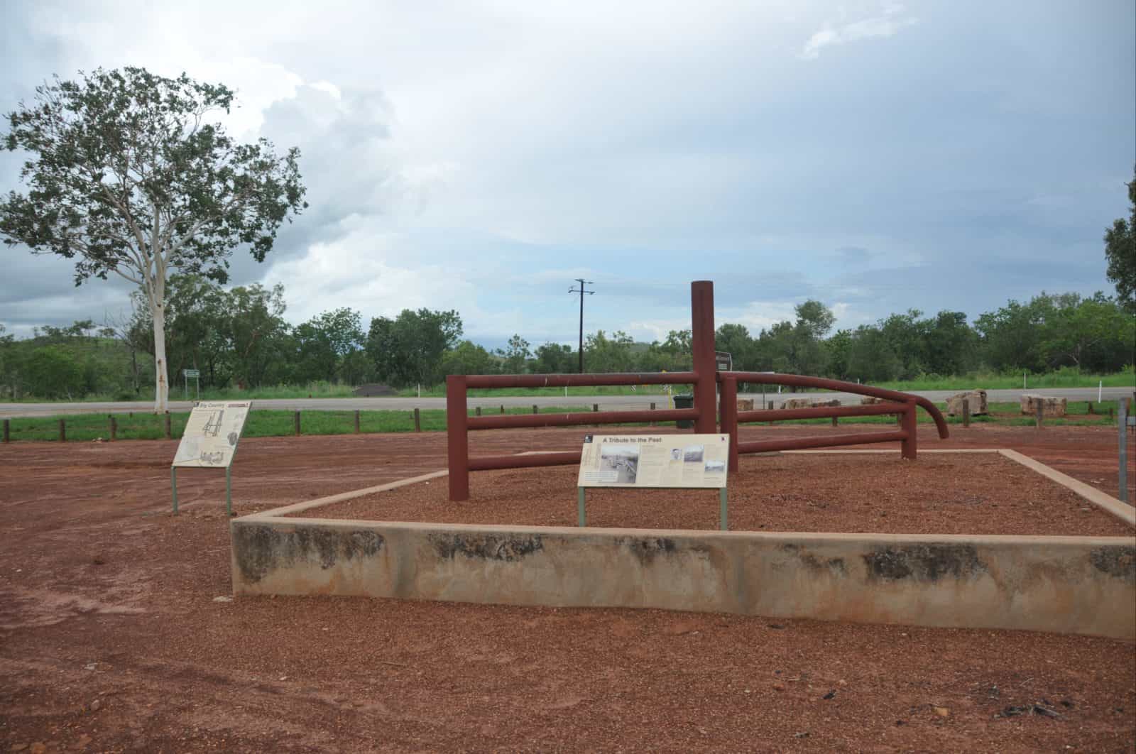 The Durack memorial outside of Timber Creek.