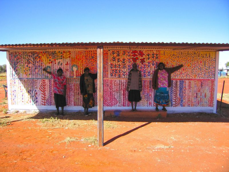 Artists display their new painted shed