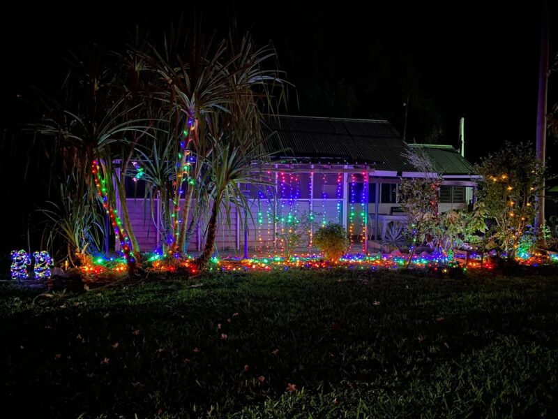 Christmas lights at OKeefe House