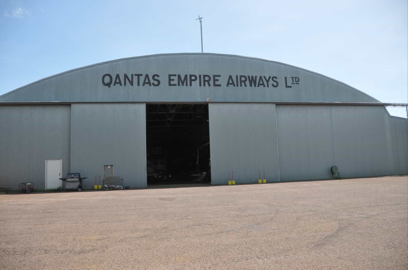 Qantas Empire Airways Hangar at Parap. Front façade with sliding