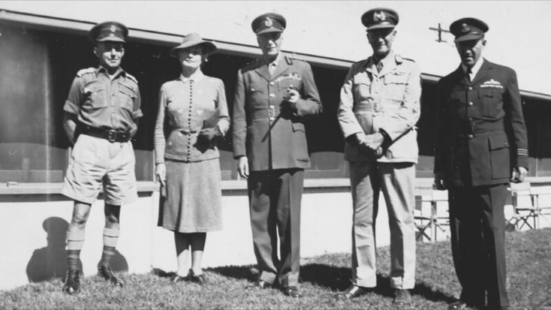 WWII - Col Noel Loutit, Hilda Abbot, Lord Gowrie and Aubrey Abbott