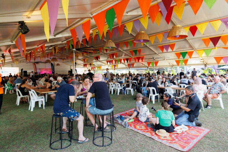 The crowd of people at the Darwin International Laksa Festival Finale