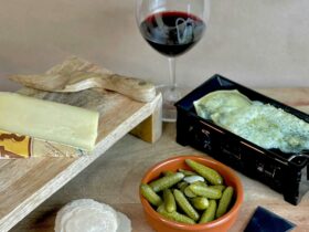 Raclette and wine