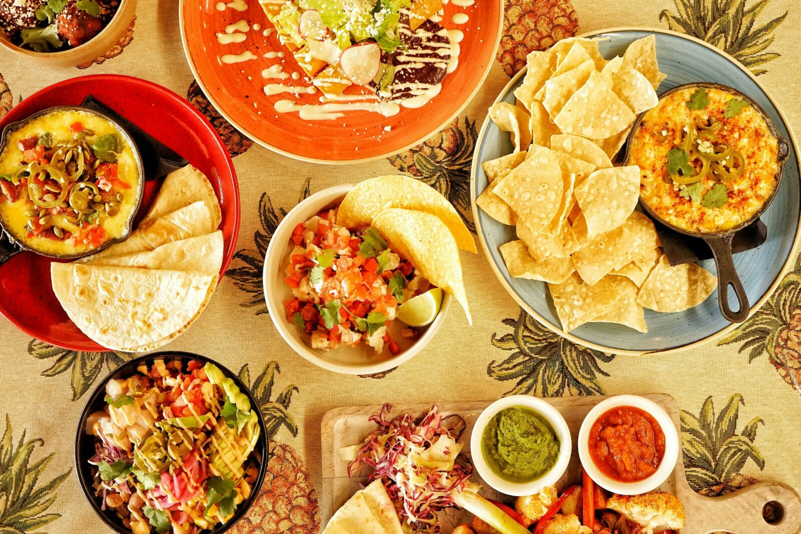 Range of Mexican dishes