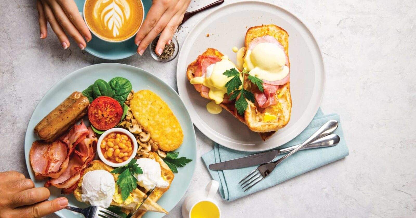 Savour a range of delicious breakfast options, available until 5pm