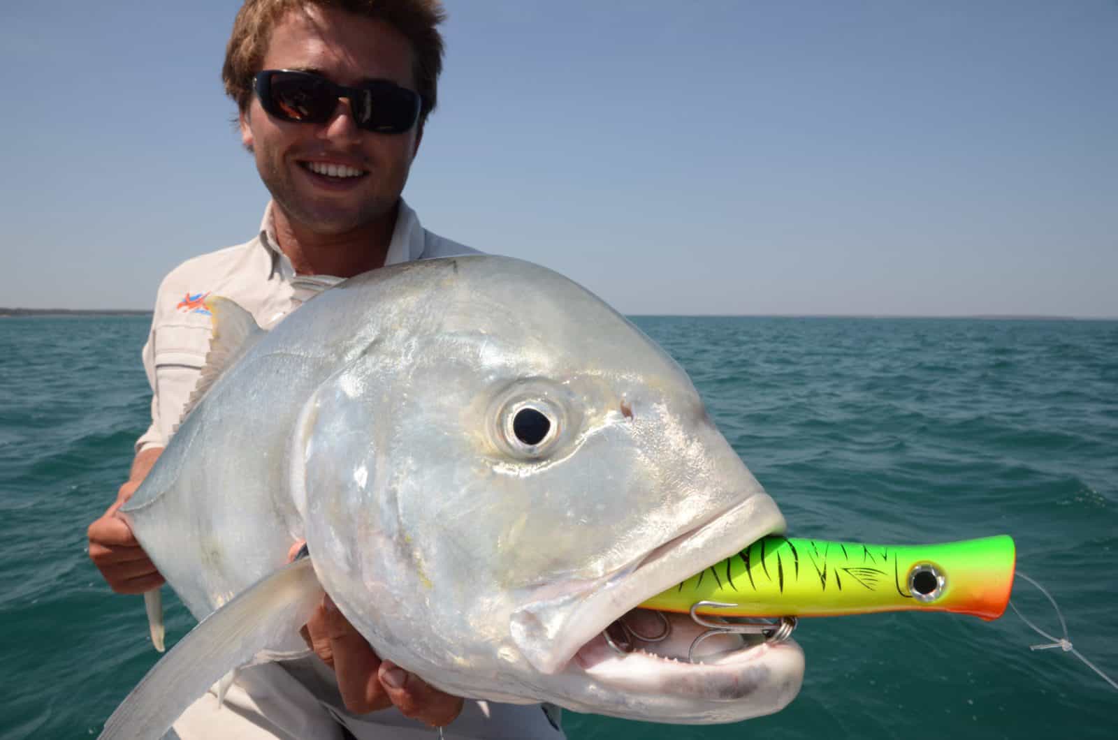 Cobourg Fishing Safaris - GT caught on popper