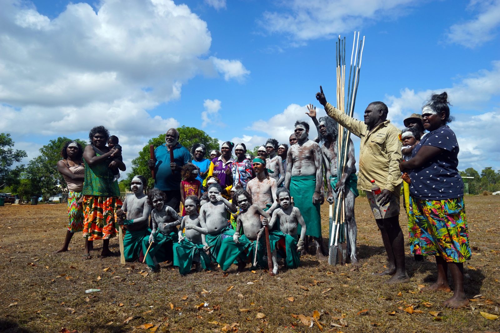 Dhalinybuy community after traditional welcome dance
