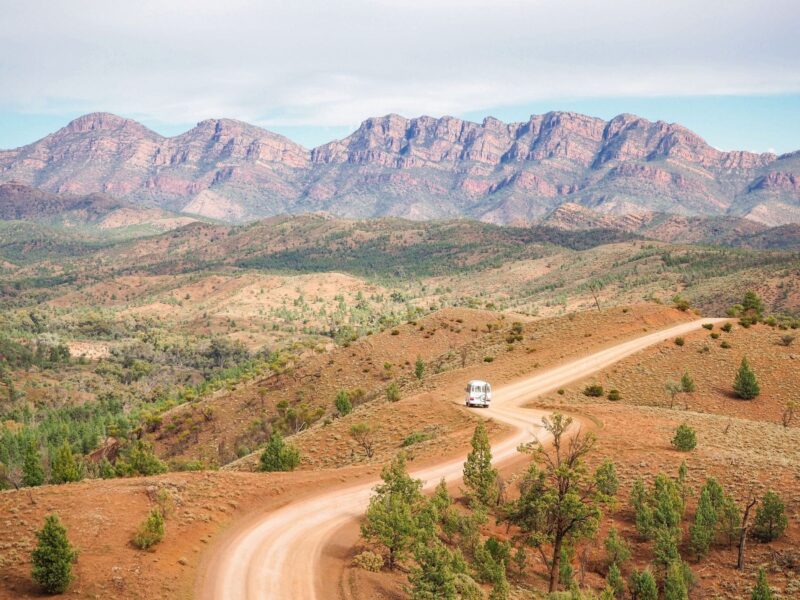 Untamed Escapes bus in Flinders Ranges Outback