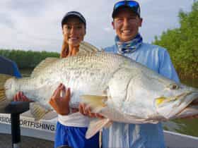 Huge barra are caught at Shady Camp every year