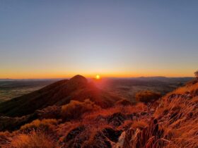 Magic sunrise from summit of Mt Sonder