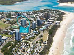 Aerial photo of Aqua Vista Luxury Resort, the premier property/holiday desitination in Cotton Tree