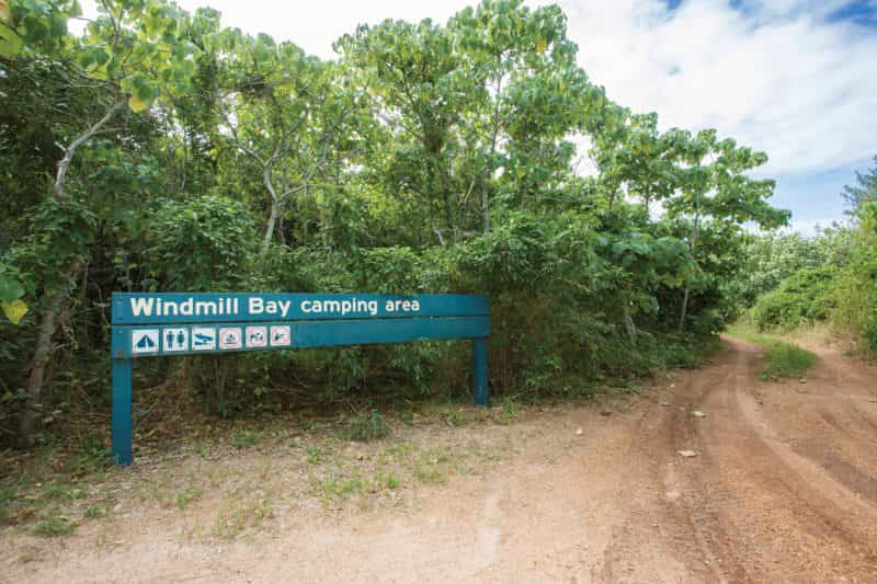 Beach track leading to camping area.