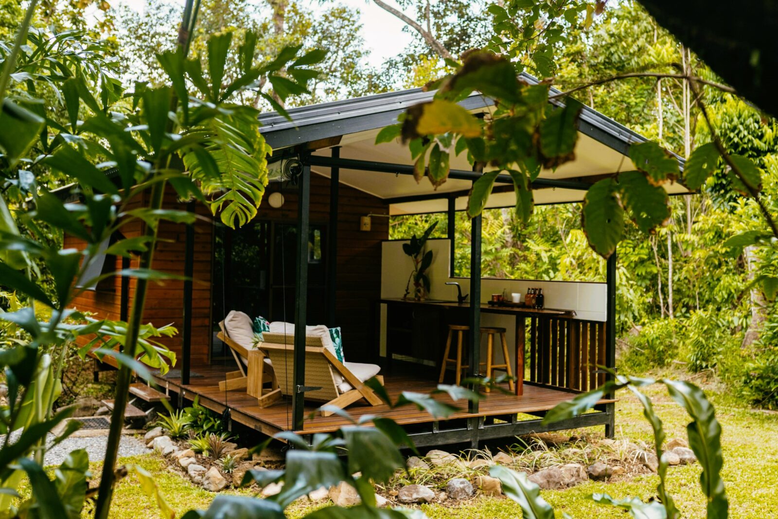 Cottage in orchard at Cape Trib Farm