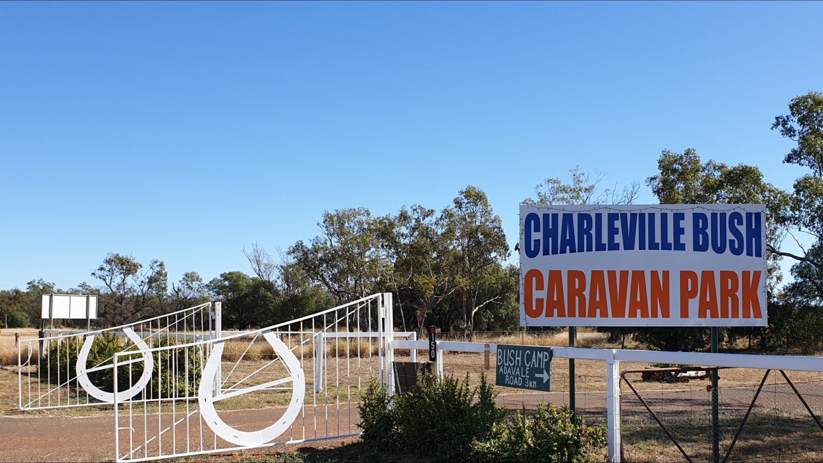 Entrance to caravan park