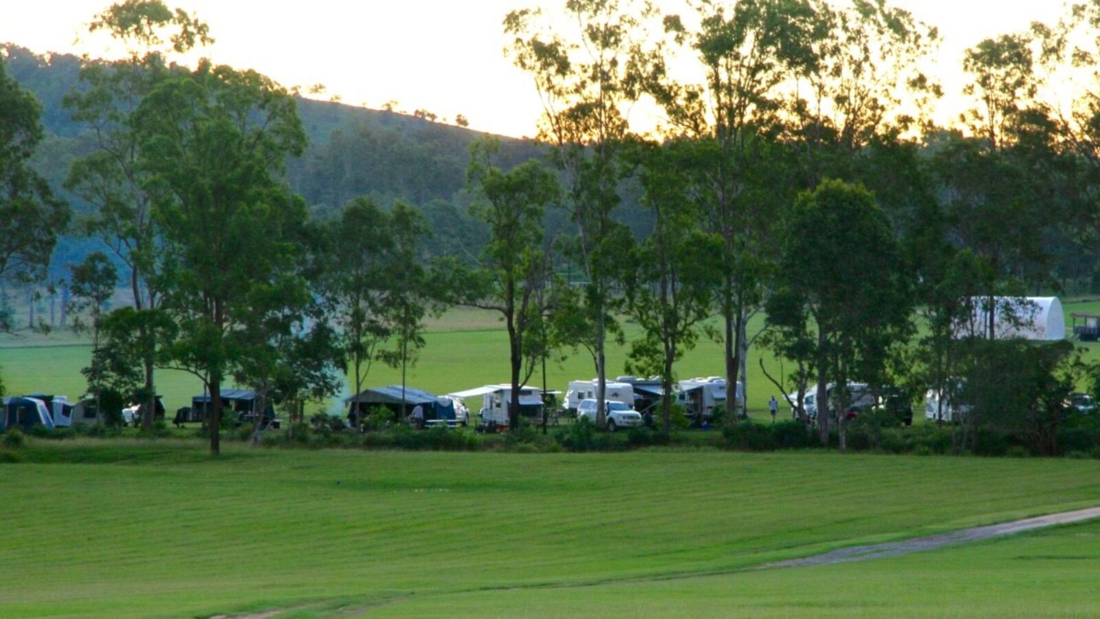 Campground area beside creek