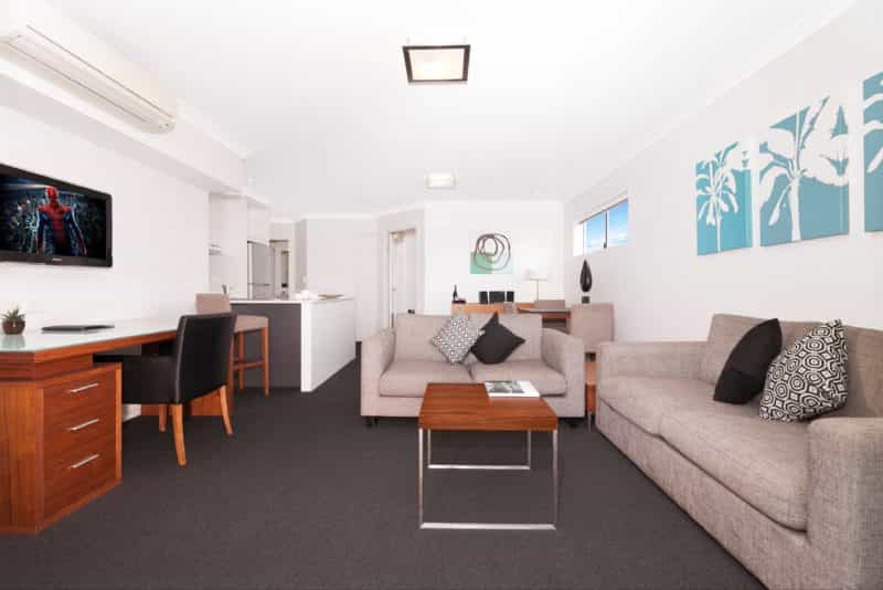 Pleanty of space to relax in the one bedroom apartment