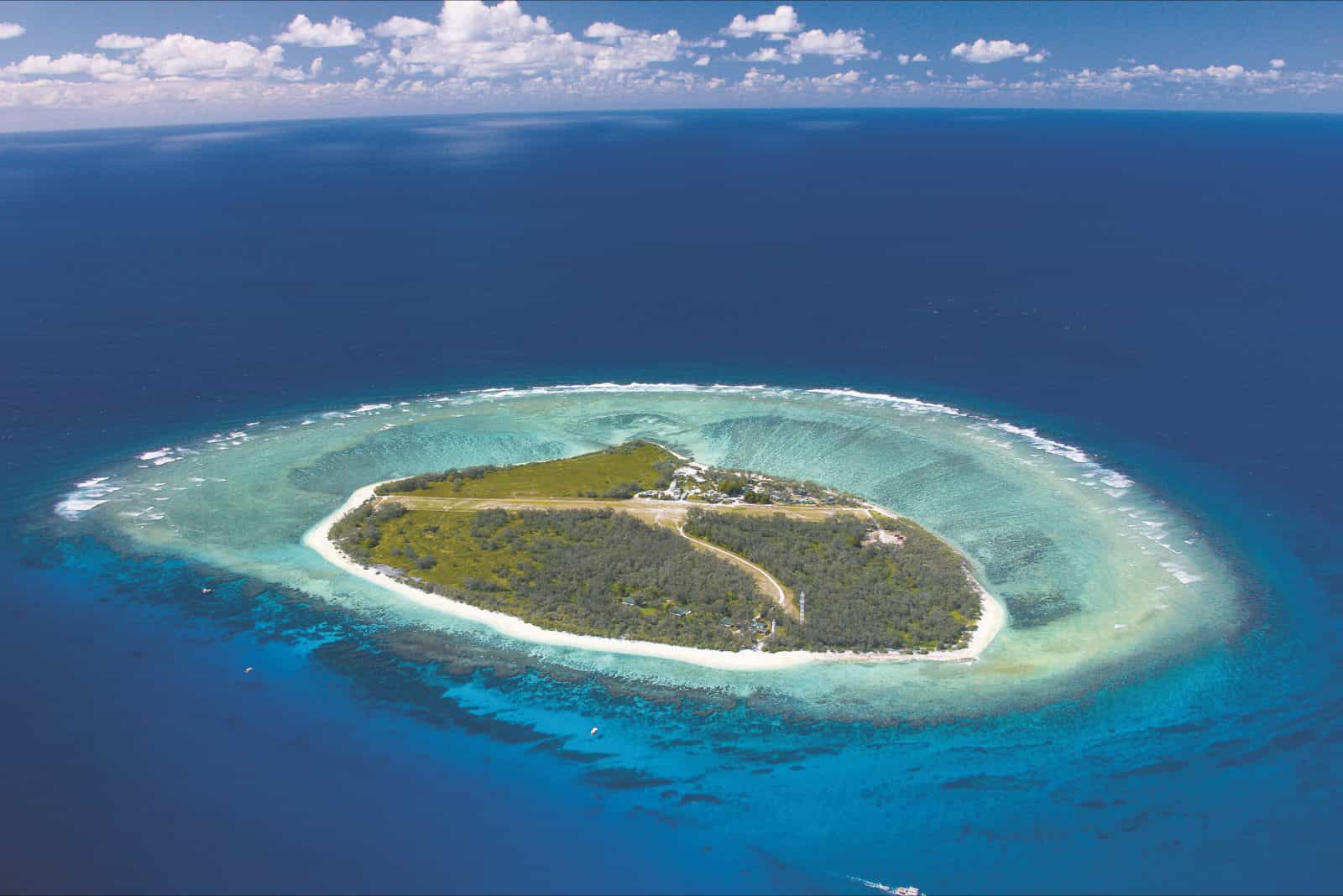 Aerial image of Lady Elliot Island