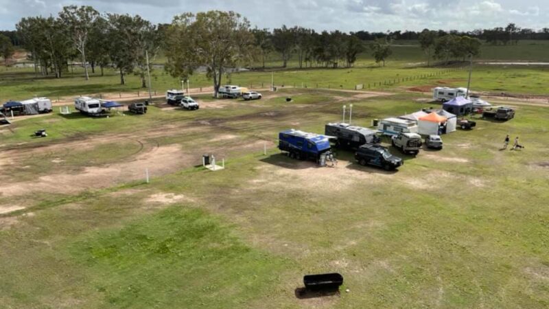Aerial View Powered Camping area