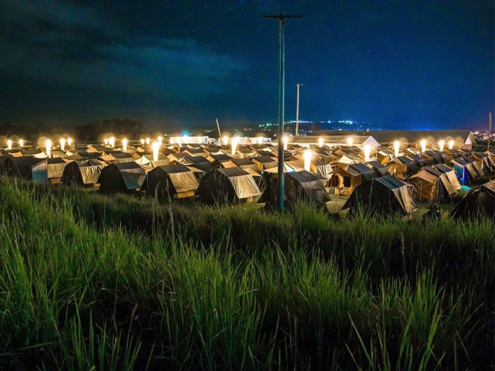 Tents at Night