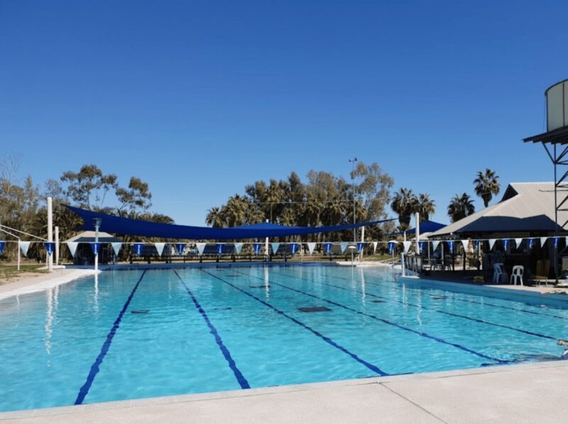 50 metre full length heated swimming pool