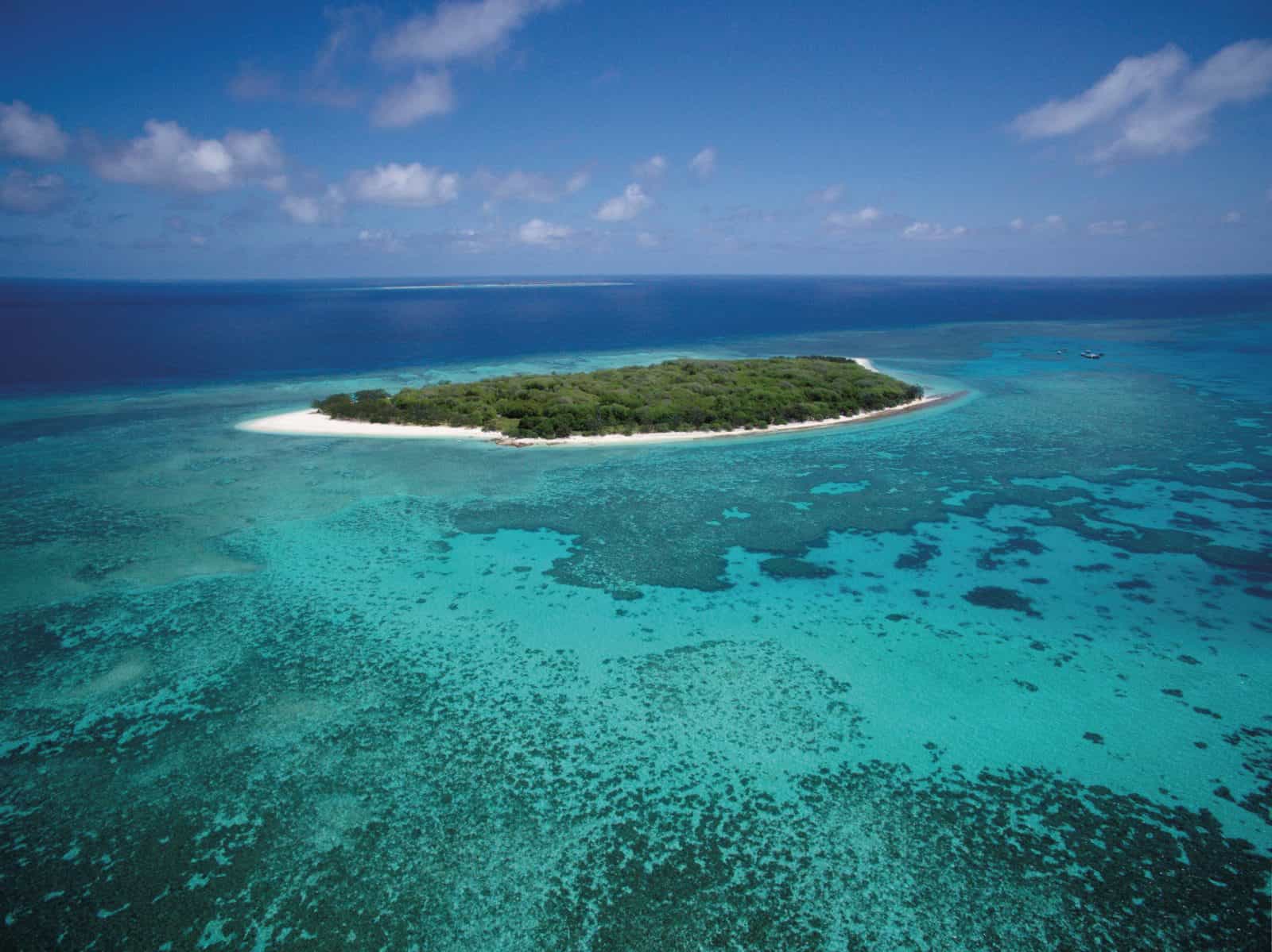 Aerial of coral cay.