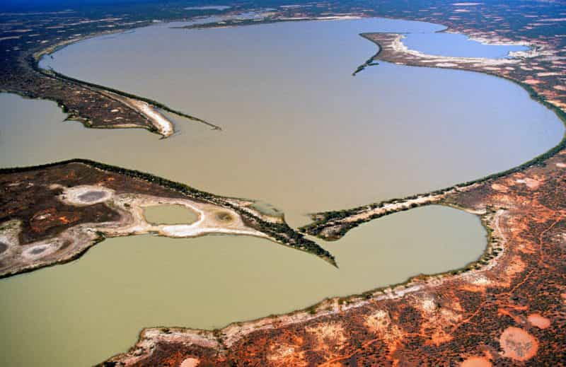 Aerial view of lake Numulla