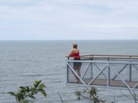Woman at Flagstaff Hill lookout