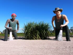 Completed in May 2016, the Hand Cane Cutter statues at the Home Hill Showgrounds are a must see on your visit to the Burdekin region. One hour south of Townsville, bring your camera!