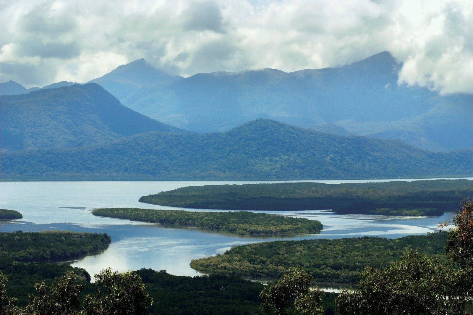View from mainland across the Hinchinbrook Channel to the island.