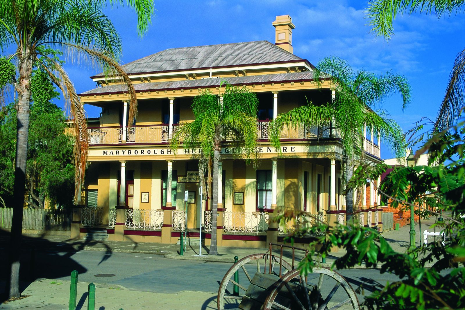 photo showing the Maryborough Family Heritage Institute two story colonial style building building