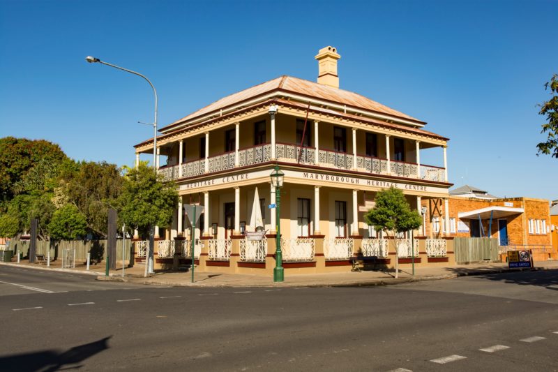 photo showing Maryborough Family Heritage Institute two story colonial style building