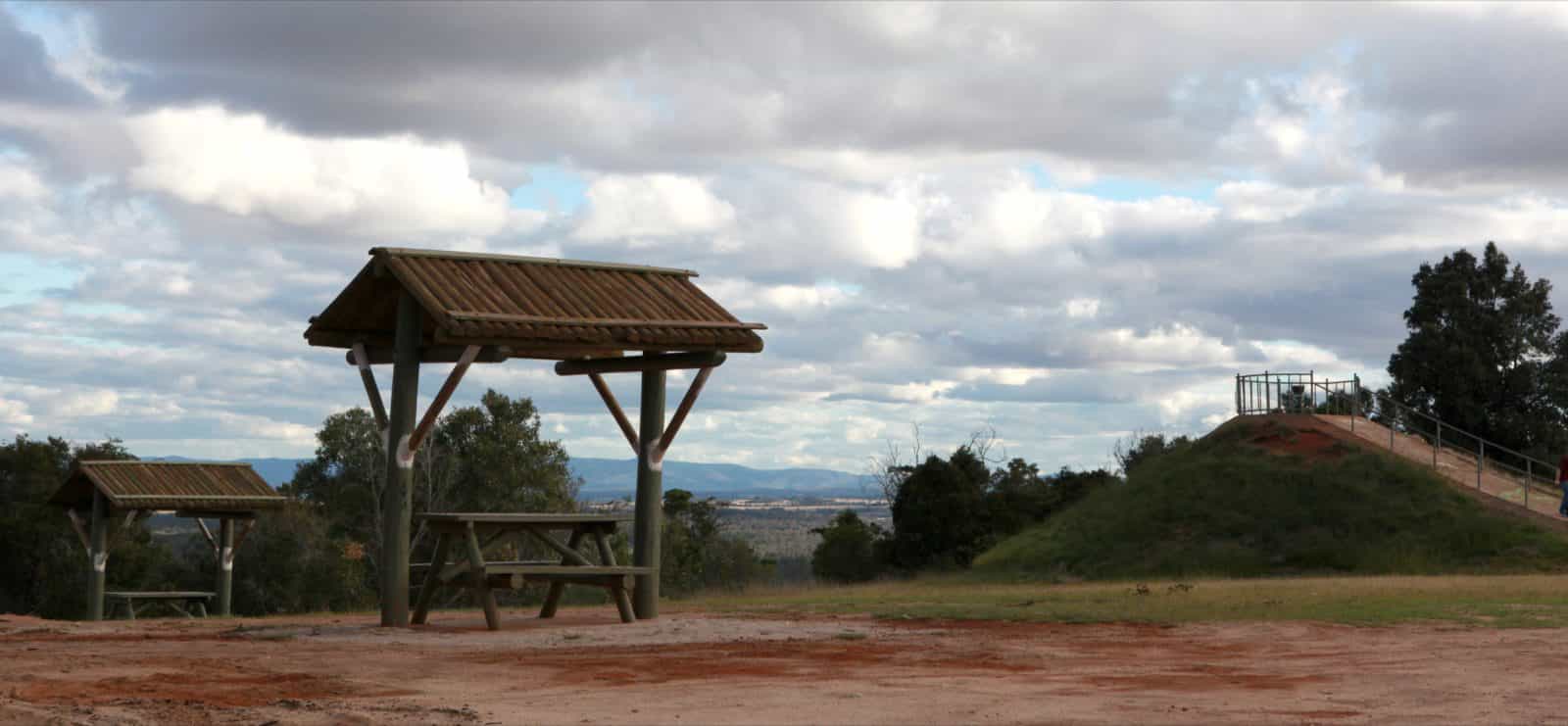 Picnic area atop of Mount Wooroolin