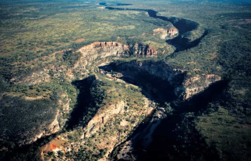 Aerial view of the gorge.