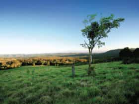 View of rolling hills and distant ranges.