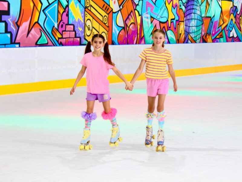 Kids skating at Rollerama