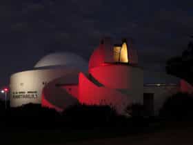 Planetarium at night