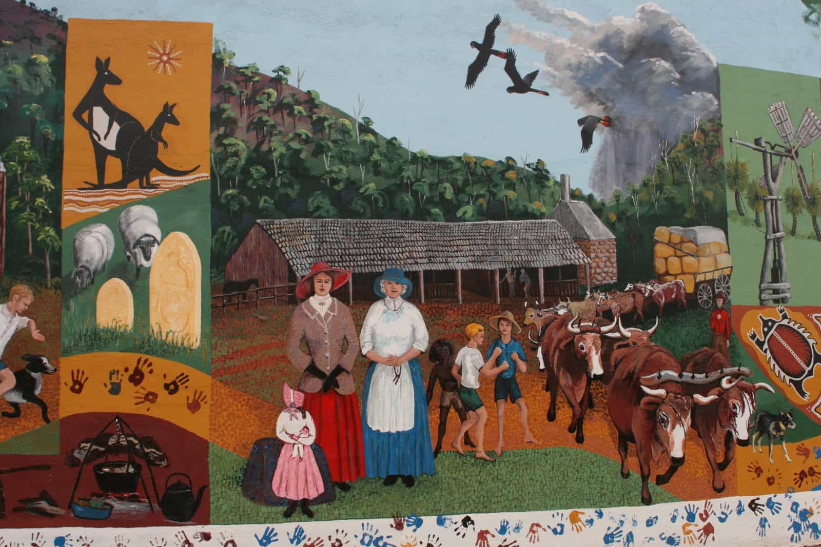 Part of the 'Spirit of the Land' Mural
