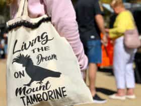 Market bag. Living the dream on Mount Tamborine.