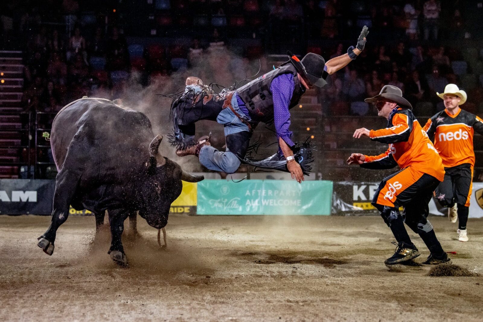 cowboy flying through the air
