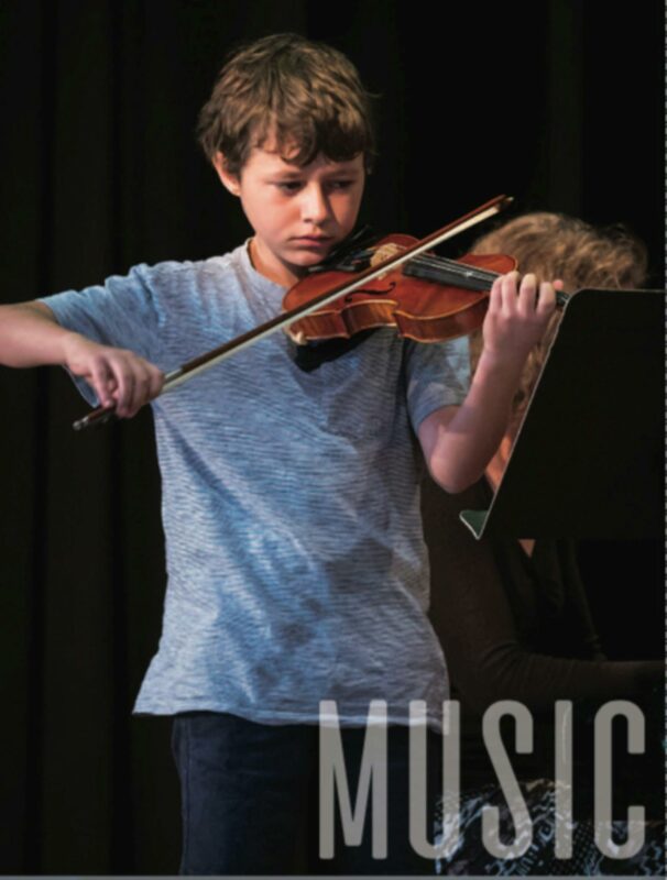 Boy playing violin