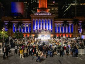 Brisbane Fashion Festival in King George Square at Brisbane City Hall