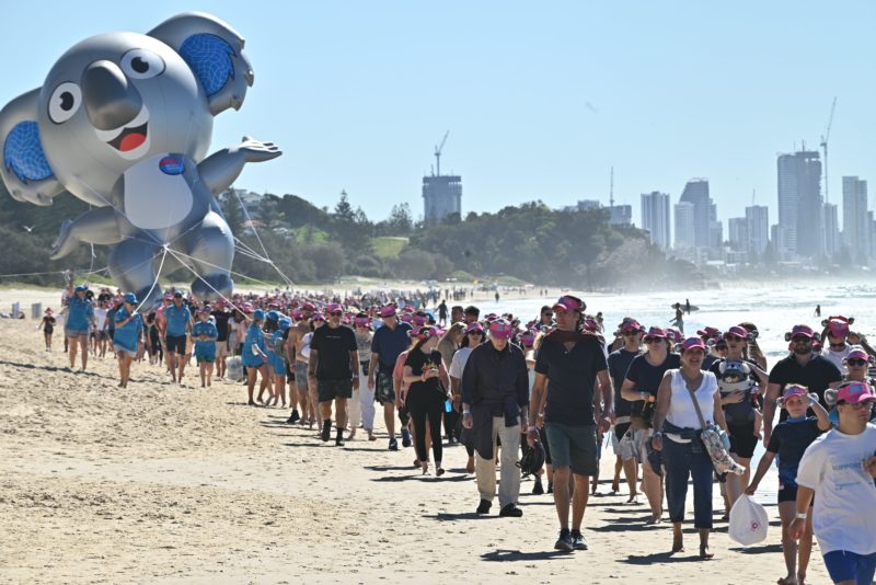 Gold Coast Beach Parade - participants walking