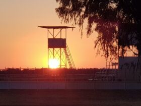 Sunset at Isisford Race Course