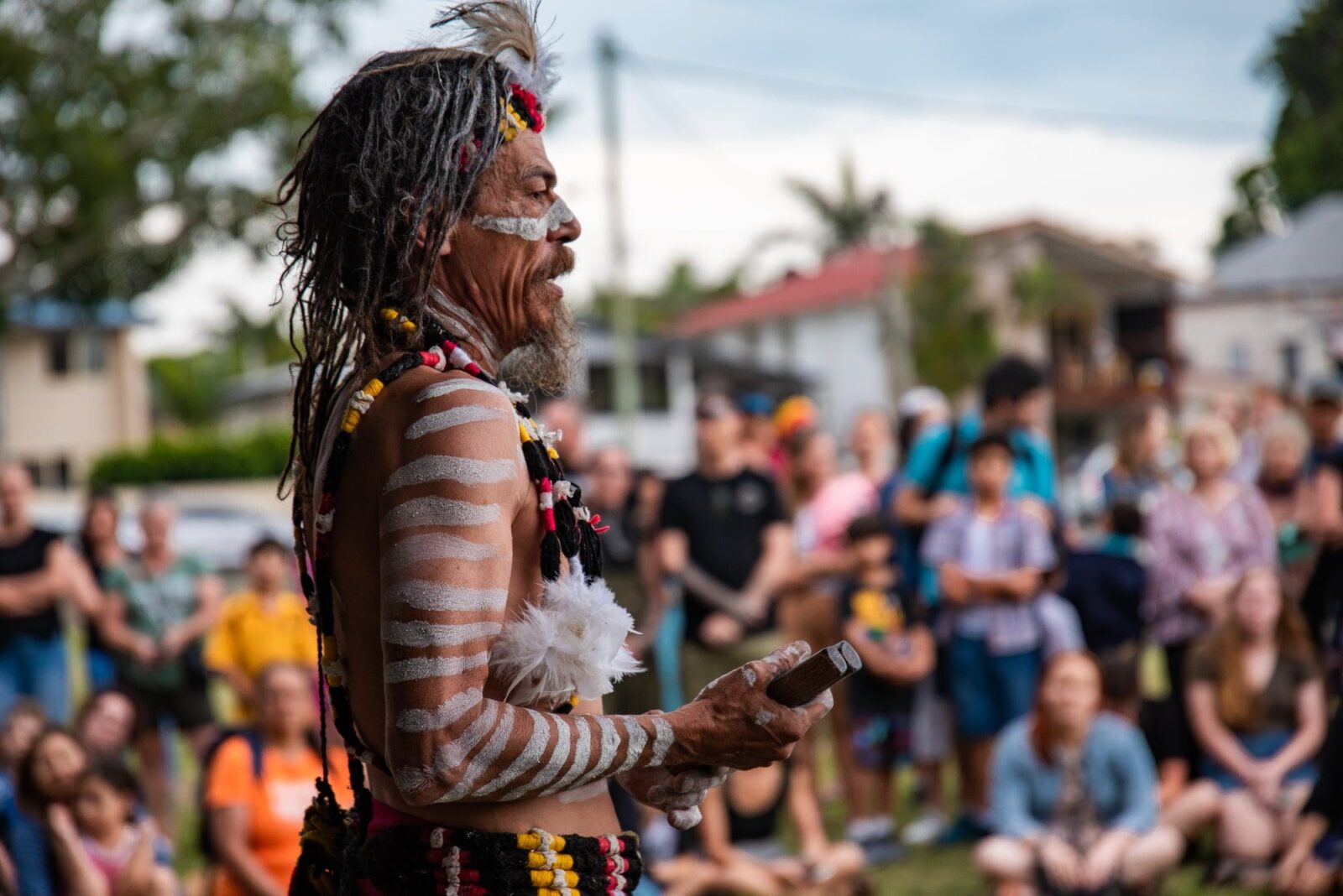 An opening ceremony tradition started by Wynnum Fringe and Quandamooka Festival